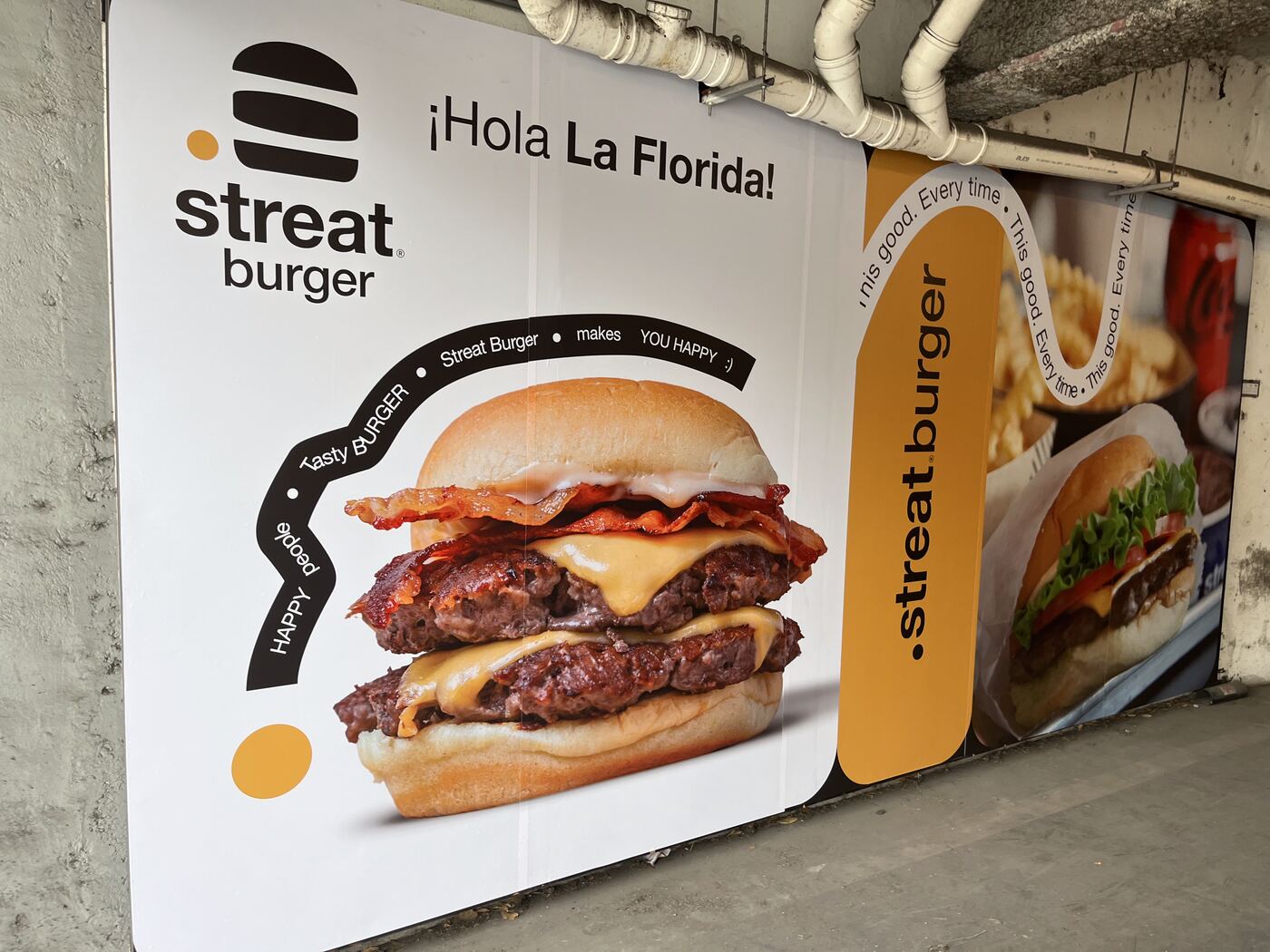 Gran formato de obra para Streat Burger